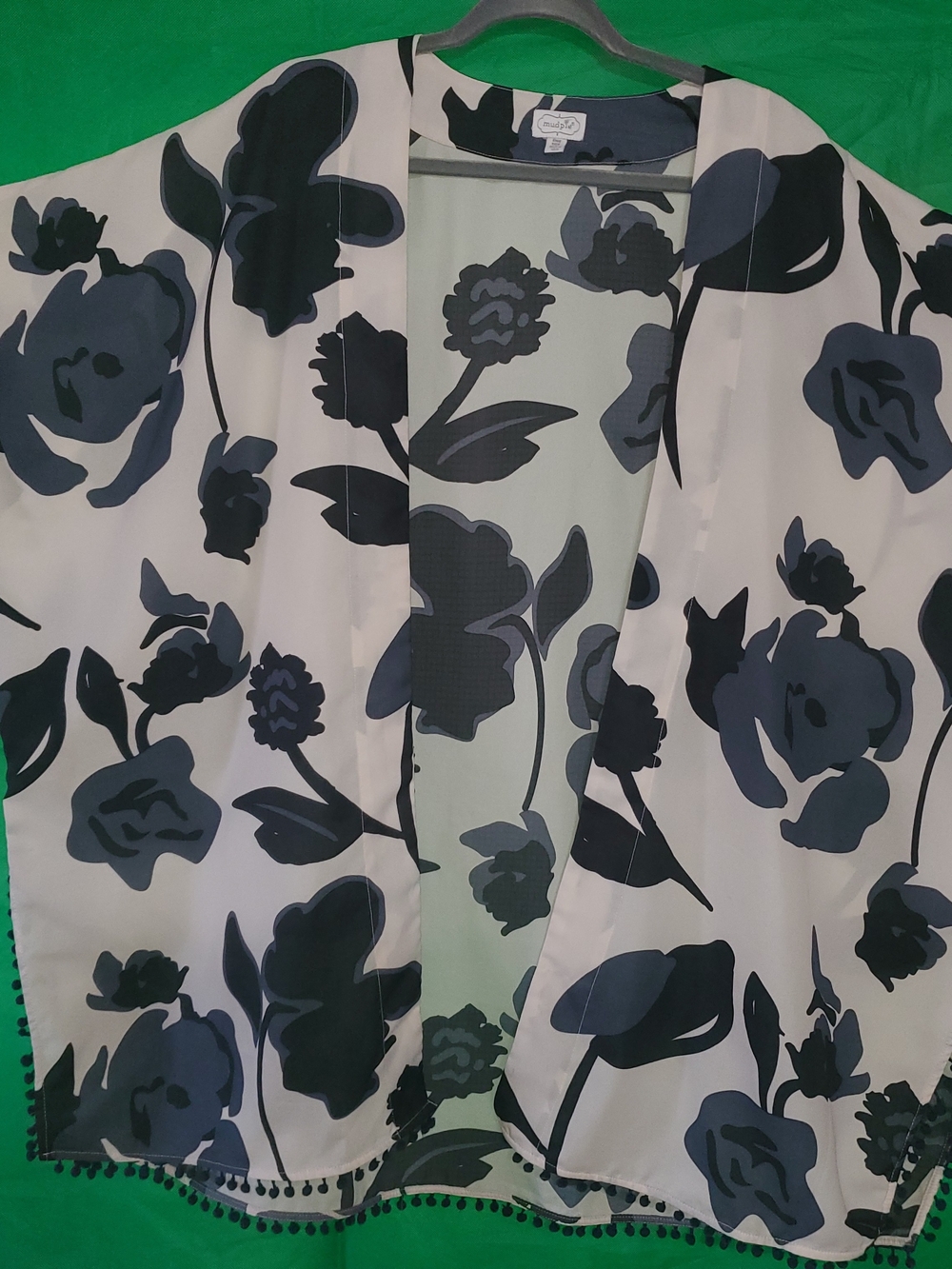 Mud Pie Womens One Piece Black Navy and Cream Print One Size